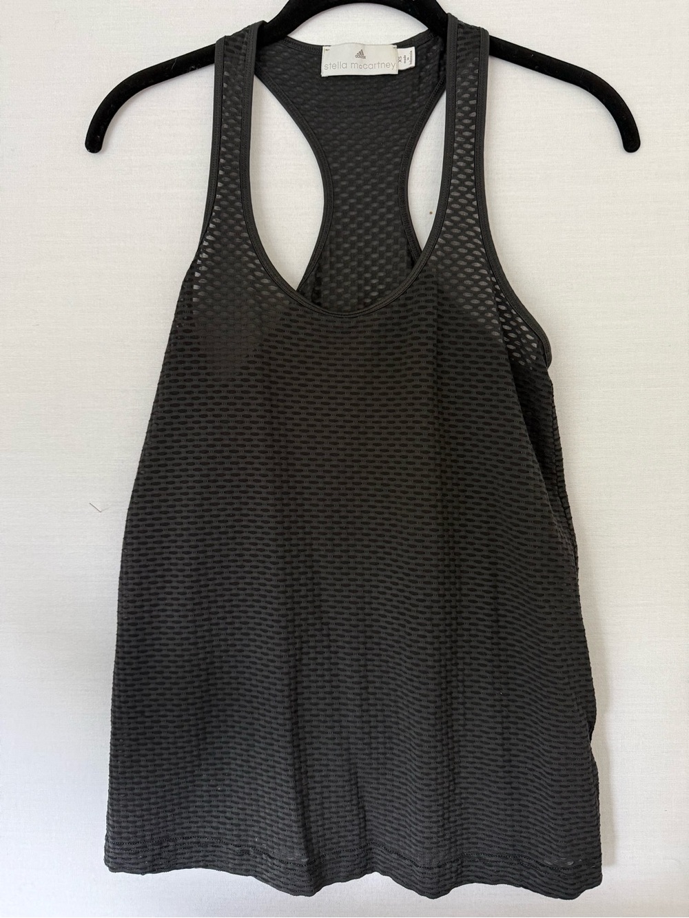 Stella McCartney Black Mesh Racerback Tank